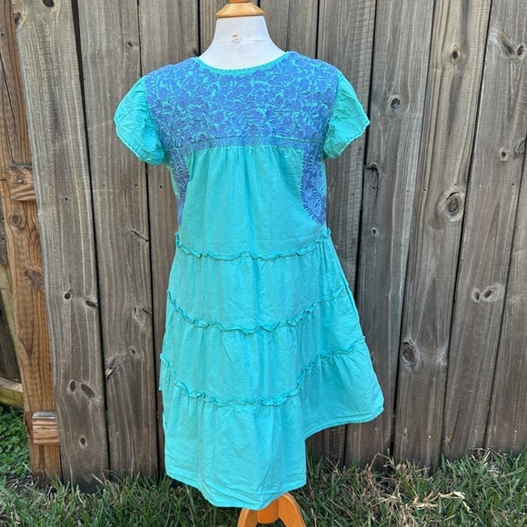 J. Marie embroidered a-line mini dress, size Large - Picture 5 of 8